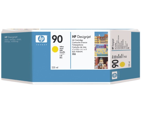 Mực in HP 90 225-ml Yellow Ink Cartridge (C5064A)