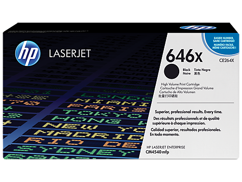 Mực in Laser màu đen HP 646X High Yield Black Original LaserJet Toner Cartridge (CE264X)
